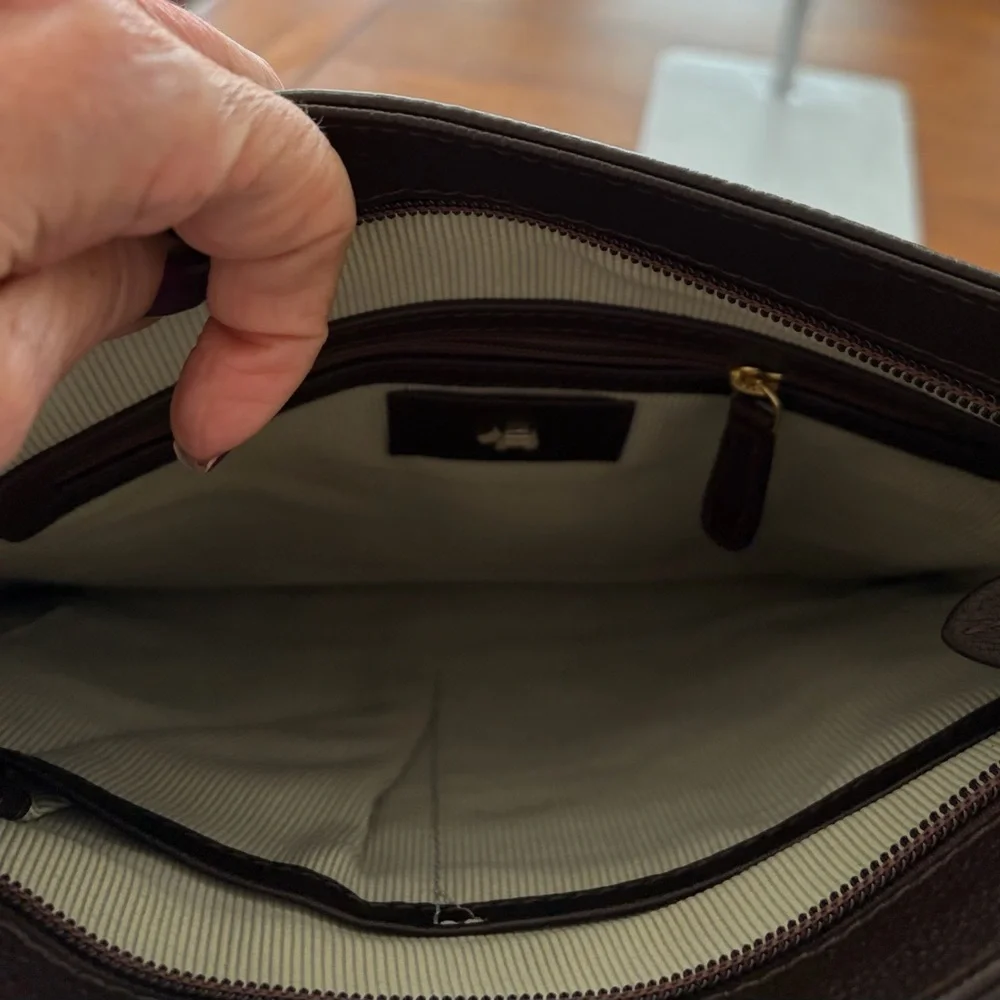 RADLEY LONDON Brown Pebbled Leather Crossbody Messenger Bag